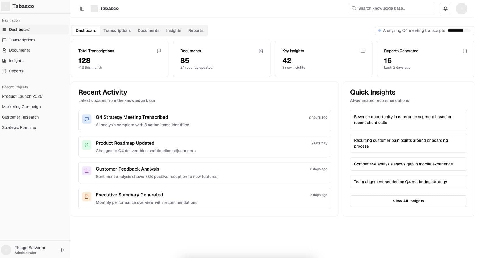 Client Database – AI-Powered Knowledge Base
